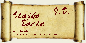 Vlajko Dačić vizit kartica
